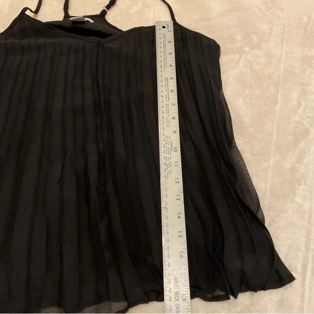 Bar III Black Pleated Camisole Blouse - Picture 9 of 12